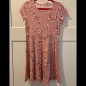 **Girls - Soft Pink Dress with Butterflies!**